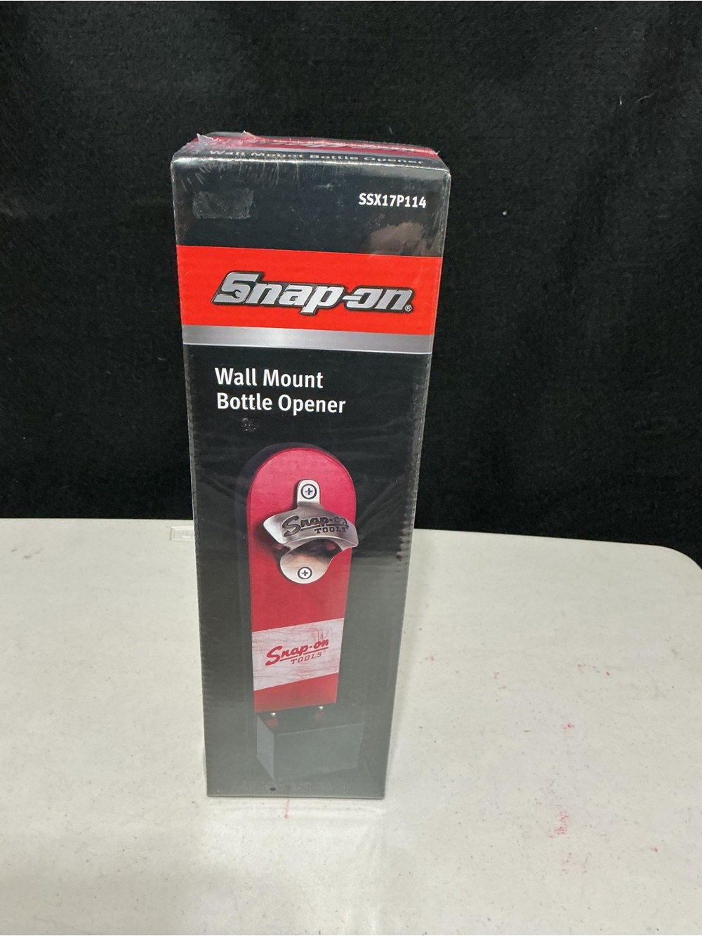 Snap Wall Mount Bottle Opener - Red and Black, New
